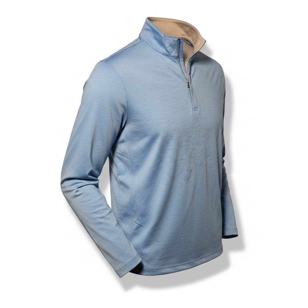 Peter Millar Crown Sport Mens XXL 1/4 Zip Pullover Blue Performance Golf Shirt